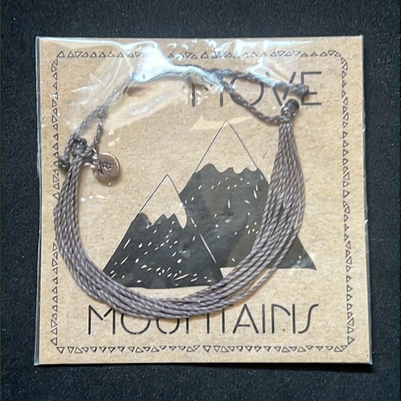 NWT Faith Move Mountains Spiritual Grey Multi String Charmed  Slider Bracelet - Picture 4 of 5